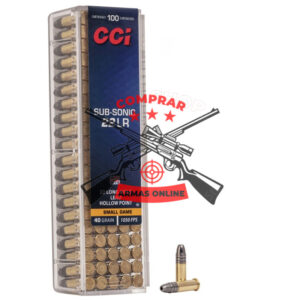 Munição CCI 22LR Subsonica HP 40GR – CX100