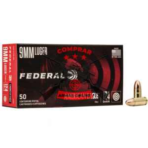 Munição Federal 9MM LUGER FMJ AMERICAN EAGLE 124 GR – CX 50